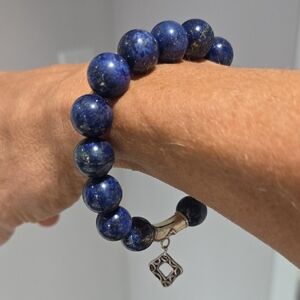 Vintage Silpada Lapis Bracelet with Charm